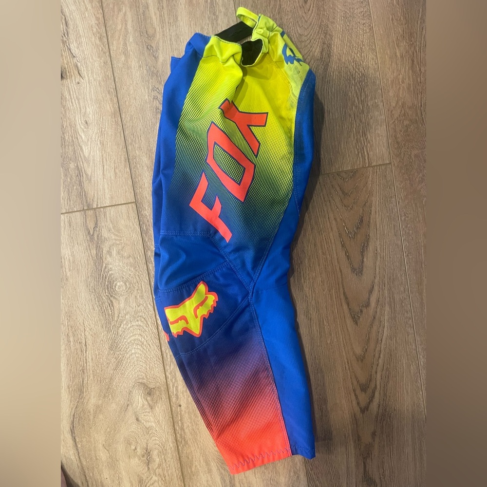 Youth moto pants Fox Racing Gradient Blue and Yellow Gear small